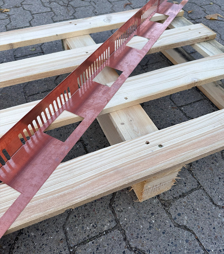 Kantskinner med drænhuller (Kopper) 40 mm